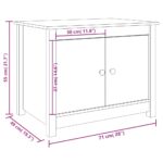 vidaXL Konferenčný stolík 71x49x55 cm borovicový masív – Obrázok 11