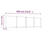 vidaXL 4-panelový paraván antracitový 698x180 cm látkový – Obrázok 8