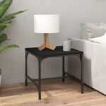 vidaXL Bočné stolíky 2 ks čierne 40x40x35 cm spracované drevo – Obrázok 3