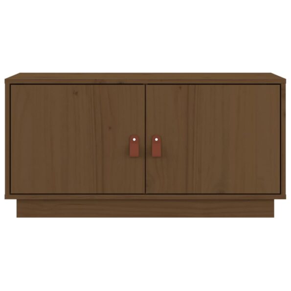 vidaXL TV skrinka medovo-hnedá 80x34x40 cm masívna borovica – Obrázok 6