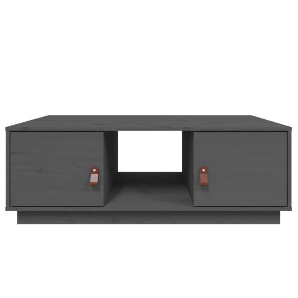 vidaXL Konferenčný stolík sivý 100x50x35 cm borovicový masív – Obrázok 6
