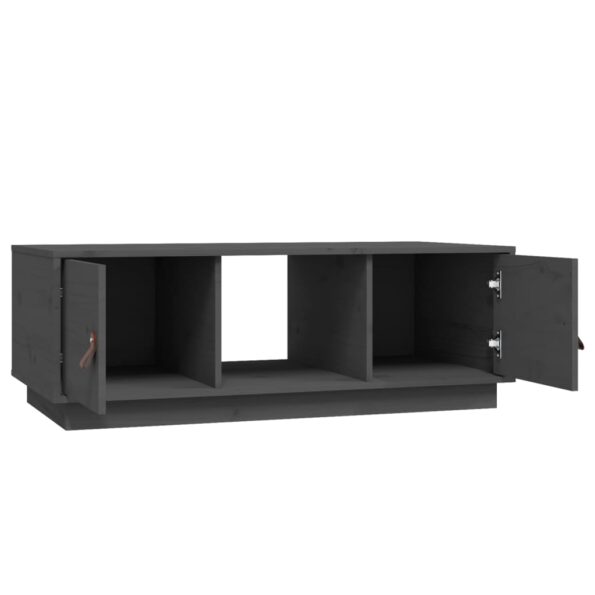 vidaXL Konferenčný stolík sivý 100x50x35 cm borovicový masív – Obrázok 7