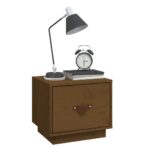 vidaXL Nočný stolík medovo-hnedý 40x34x35 cm masívne borovicové drevo – Obrázok 4
