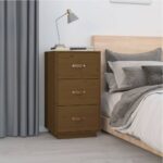 vidaXL Nočné stolíky 2 ks medovo-hnedé 40x40x75 cm borovicové drevo – Obrázok 3