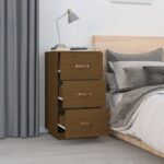 vidaXL Nočné stolíky 2 ks medovo-hnedé 40x40x75 cm borovicové drevo – Obrázok 4