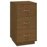 vidaXL Nočné stolíky 2 ks medovo-hnedé 40x40x75 cm borovicové drevo – Obrázok 6
