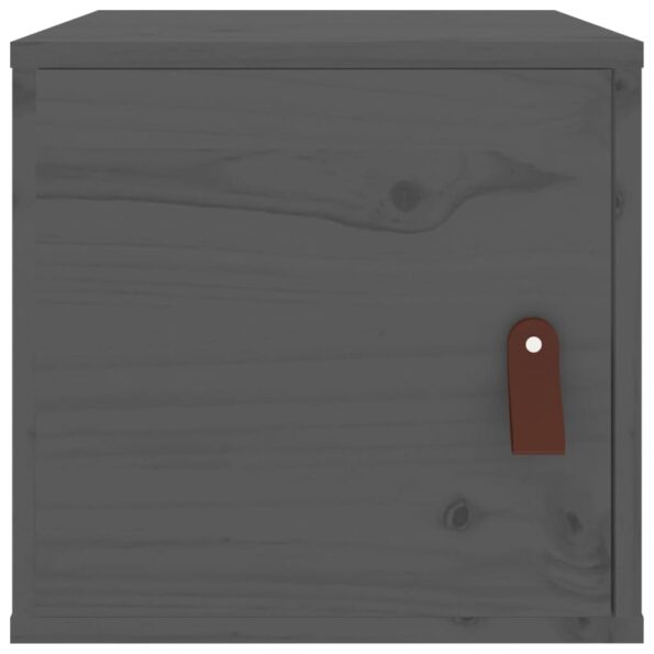 vidaXL Nástenné skrinky 2 ks sivé 31,5x30x30 cm masívna borovica – Obrázok 4