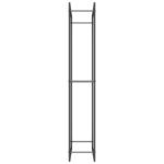 vidaXL Stojan na krbové drevo matný čierny 80x28x154 cm oceľ – Obrázok 4