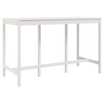 vidaXL Barový stolík biely 180x80x110 cm borovicový masív – Obrázok 2
