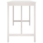 vidaXL Barový stolík biely 180x80x110 cm borovicový masív – Obrázok 4