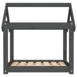 vidaXL Posteľ pre psa sivá 71x55x70 cm borovicový masív – Obrázok 5