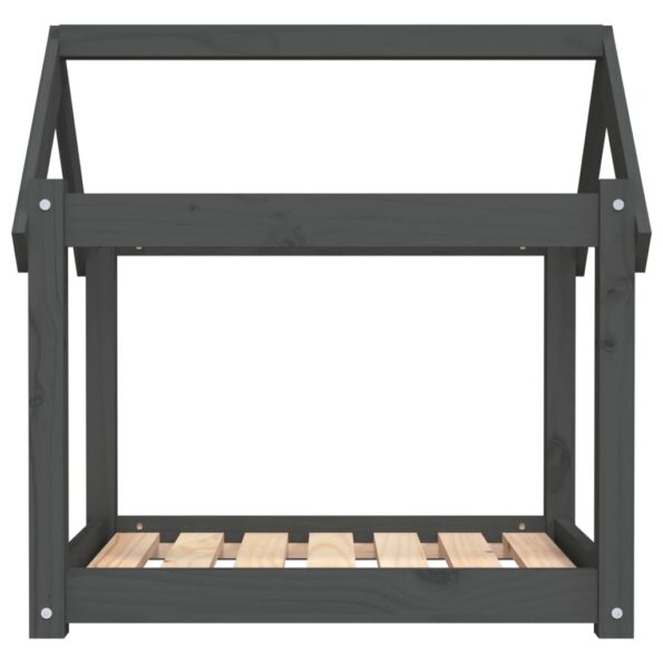 vidaXL Posteľ pre psa sivá 71x55x70 cm borovicový masív – Obrázok 5