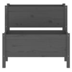 vidaXL Kvetináč sivý 84,5x84x75 cm borovicový masív – Obrázok 4