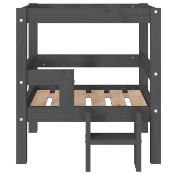 vidaXL Posteľ pre psa sivý 55,5x53,5x60 cm borovicový masív – Obrázok 5