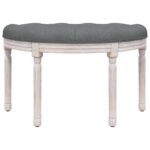 vidaXL Lavička tmavosivá 81,5x41x49 cm látka – Obrázok 3