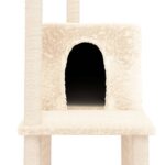 vidaXL Škrabadlo pre mačky so sisalovými stĺpikmi krémové 144,5 cm – Obrázok 6