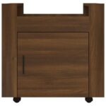 vidaXL Stolový vozík hnedý dub 60x45x60 cm spracované drevo – Obrázok 6