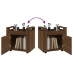 vidaXL Stolový vozík hnedý dub 60x45x60 cm spracované drevo – Obrázok 9