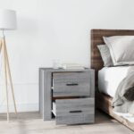 vidaXL Nočný stolík sivý sonoma 50x39x47 cm – Obrázok 3