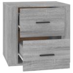 vidaXL Nočný stolík sivý sonoma 50x39x47 cm – Obrázok 8
