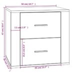 vidaXL Nočný stolík sivý sonoma 50x39x47 cm – Obrázok 10