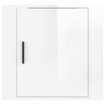 vidaXL Nástenné nočné stolíky 2 ks lesklé biele 50x30x47 cm – Obrázok 6