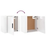 vidaXL Nástenné nočné stolíky 2 ks lesklé biele 50x30x47 cm – Obrázok 9