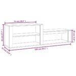 vidaXL Botník sivý dub sonoma 150x35x45 cm spracované drevo – Obrázok 9