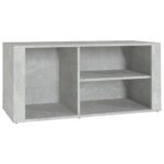 vidaXL Botník betónovo sivý 100x35x45 cm spracované drevo – Obrázok 2