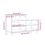 vidaXL Botník biely 102x36x60 cm spracované drevo – Obrázok 9