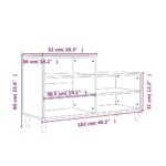 vidaXL Botník sivý dub sonoma 102x36x60 cm spracované drevo – Obrázok 9