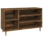 vidaXL Botník dymový dub 102x36x60 cm spracované drevo – Obrázok 2