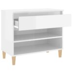 vidaXL Botník lesklý biely 70x36x60 cm spracované drevo – Obrázok 7