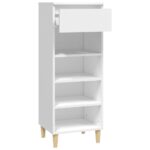 vidaXL Botník biely 40x36x105 cm spracované drevo – Obrázok 4