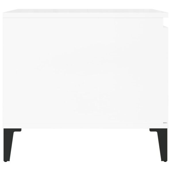 vidaXL Konferenčný stolík lesklý biely 100x50x45 cm spracované drevo – Obrázok 7
