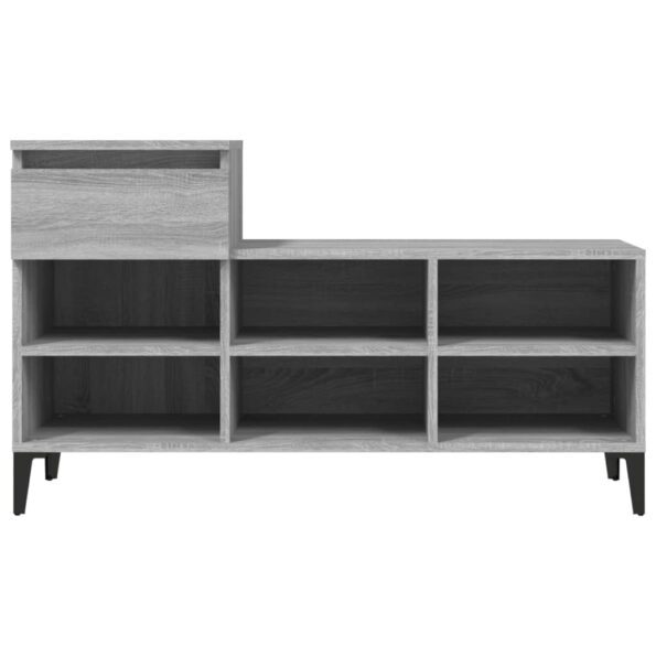 vidaXL Botník sivý dub sonoma 102x36x60 cm spracované drevo – Obrázok 6