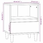 vidaXL Nočné stolíky 2 ks čierne 40x35x50 cm – Obrázok 11