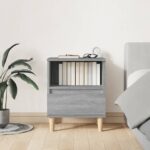 vidaXL Nočné stolíky 2 ks sivý dub sonoma 40x35x50 cm – Obrázok 3