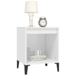 vidaXL Nočné stolíky 2 ks lesklé biele 40x35x50 cm – Obrázok 4