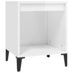 vidaXL Nočné stolíky 2 ks lesklé biele 40x35x50 cm – Obrázok 5