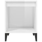 vidaXL Nočné stolíky 2 ks lesklé biele 40x35x50 cm – Obrázok 6