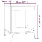 vidaXL Nočné stolíky 2 ks lesklé biele 40x35x50 cm – Obrázok 9