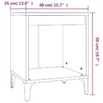 vidaXL Nočné stolíky 2 ks dymový dub 40x35x50 cm – Obrázok 9