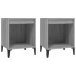 vidaXL Nočné stolíky 2 ks sivý dub sonoma 40x35x50 cm – Obrázok 2