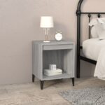 vidaXL Nočné stolíky 2 ks sivý dub sonoma 40x35x50 cm – Obrázok 3