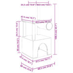 vidaXL Škrabadlo pre mačky so sisalovými stĺpikmi bledosivé 109,5 cm – Obrázok 6