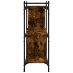 vidaXL Knižnica 3-poschodová dymový dub 76x32x88 cm kompozitné drevo – Obrázok 5