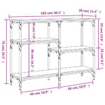 vidaXL Konzolový stolík hnedý dub 102x29x75 cm kompozitné drevo – Obrázok 9
