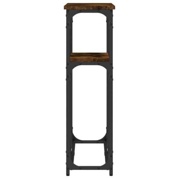 vidaXL Konzolový stolík dymový dub 75x22,5x75 cm kompozitné drevo – Obrázok 5