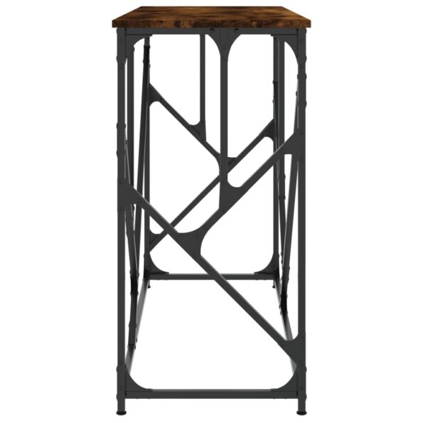 vidaXL Konzolový stolík dymový dub 100x40x80 cm kompozitné drevo – Obrázok 5